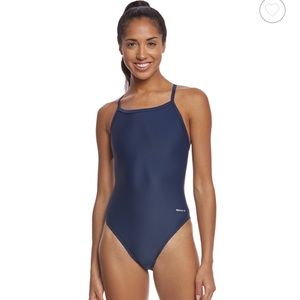 NWT navy blue one piece swimsuit